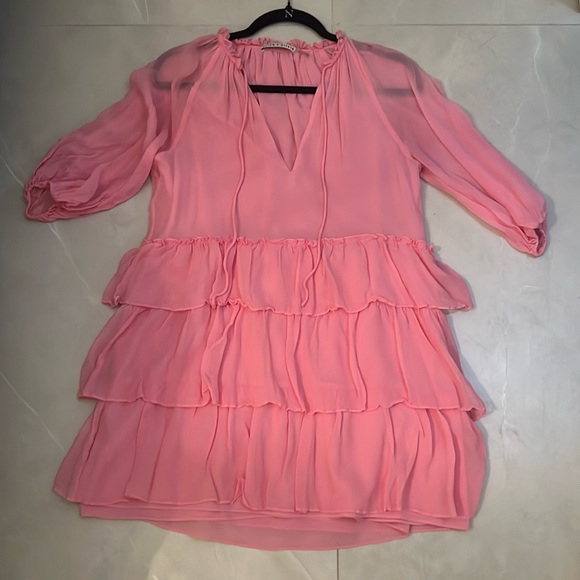 ALICE & OLIVIA silk pink mini dress - Picture 2 of 6